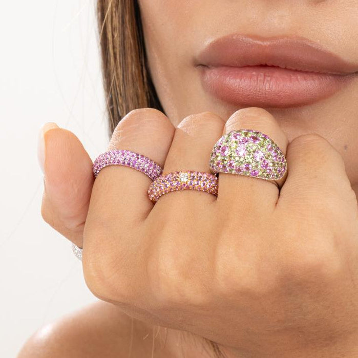 Rose Gold Dome Sapphire