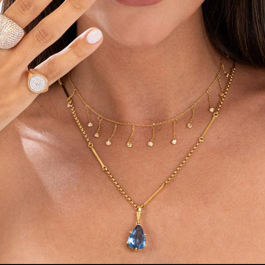 Blue Topaz Pear Drop