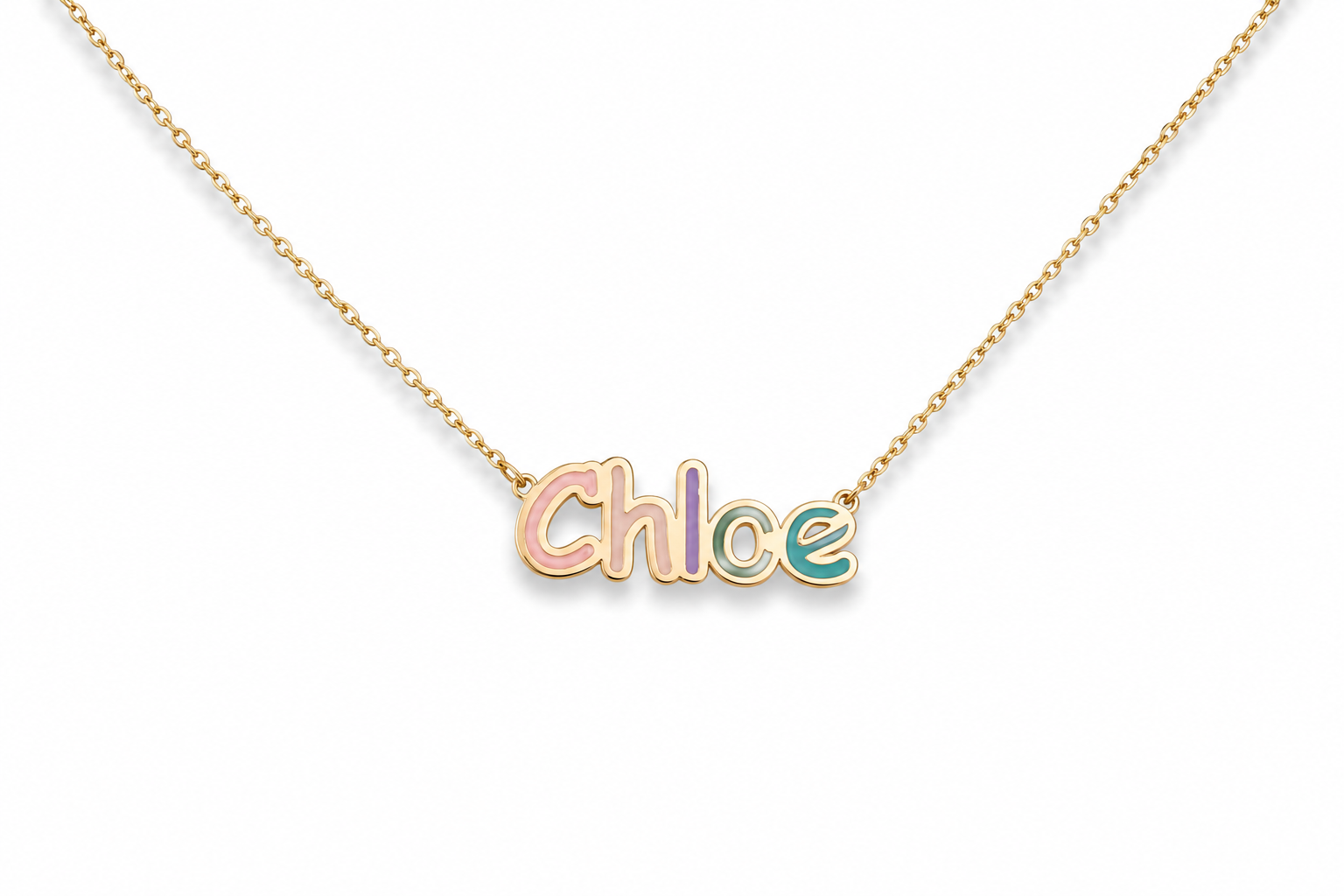 Enamel Name Pendant