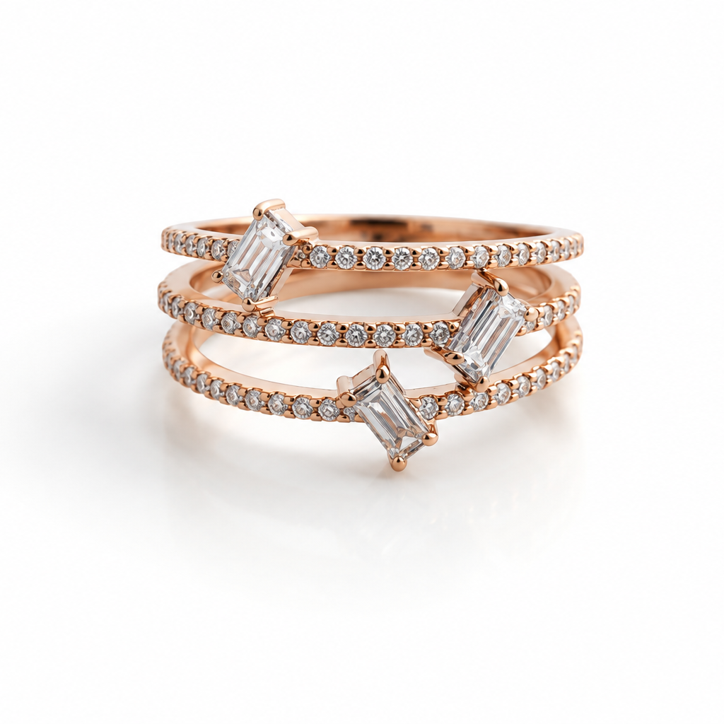 Triple Wrap with Baguette Ring