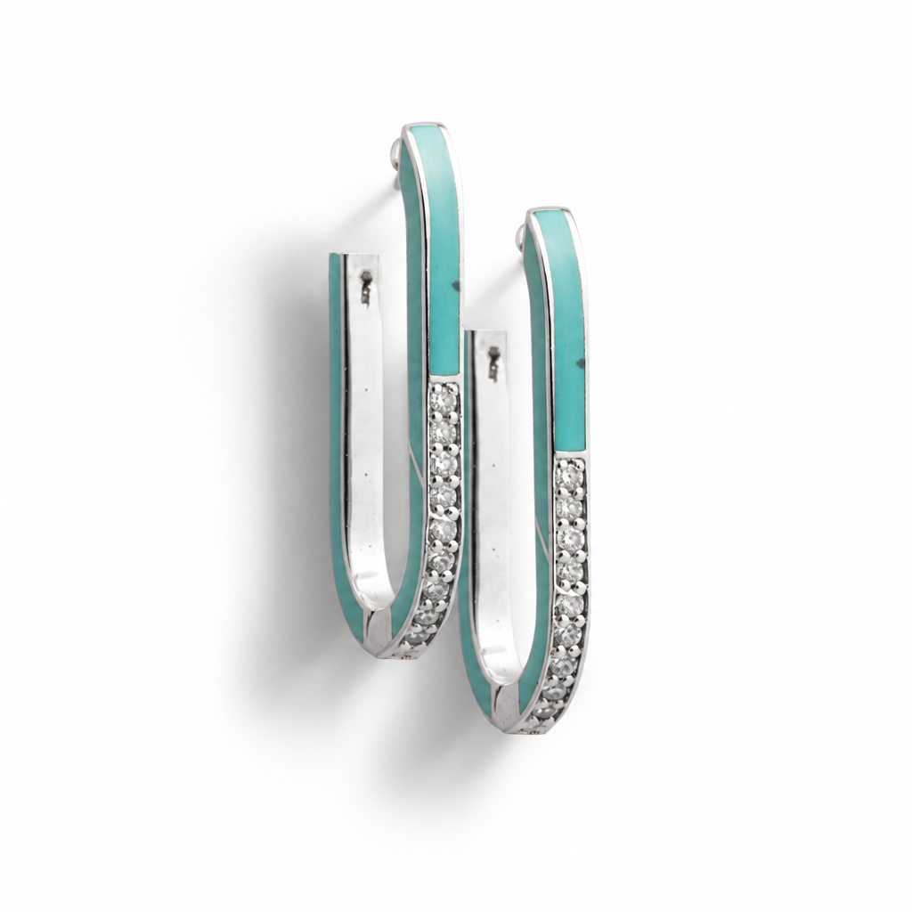 Elongated Enamel Hoop