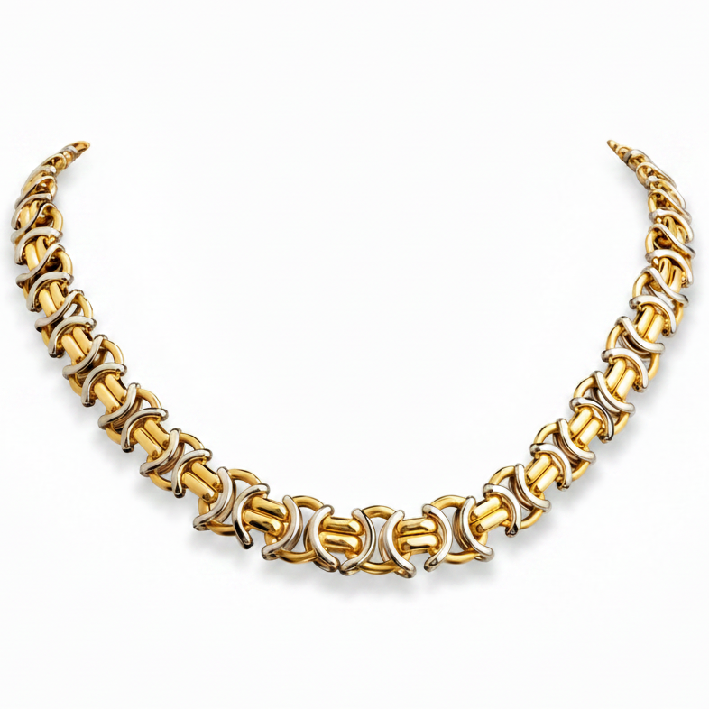 Interlocking White & Yellow Necklace