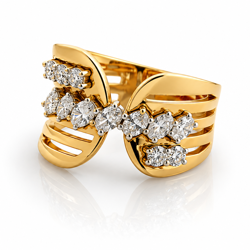 Open Ring with Diamond